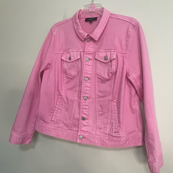 Talbots Bubblegum Pink Denim Jacket~
Size XL p ~ Dress up your casual - Picture 4 of 10